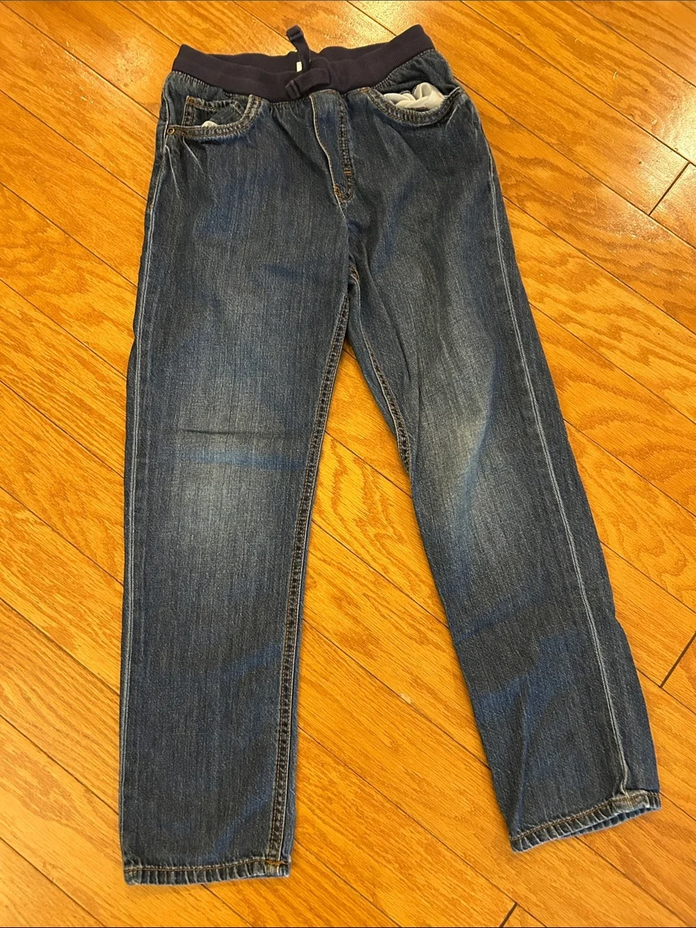 Carter's Navy Elastic-Waist Dark Blue Denim Jeans